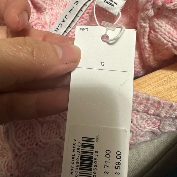 JANIE AND JACK PUFF SLEEVE MARLED SWEATER DRESS - Picture 5 of 7